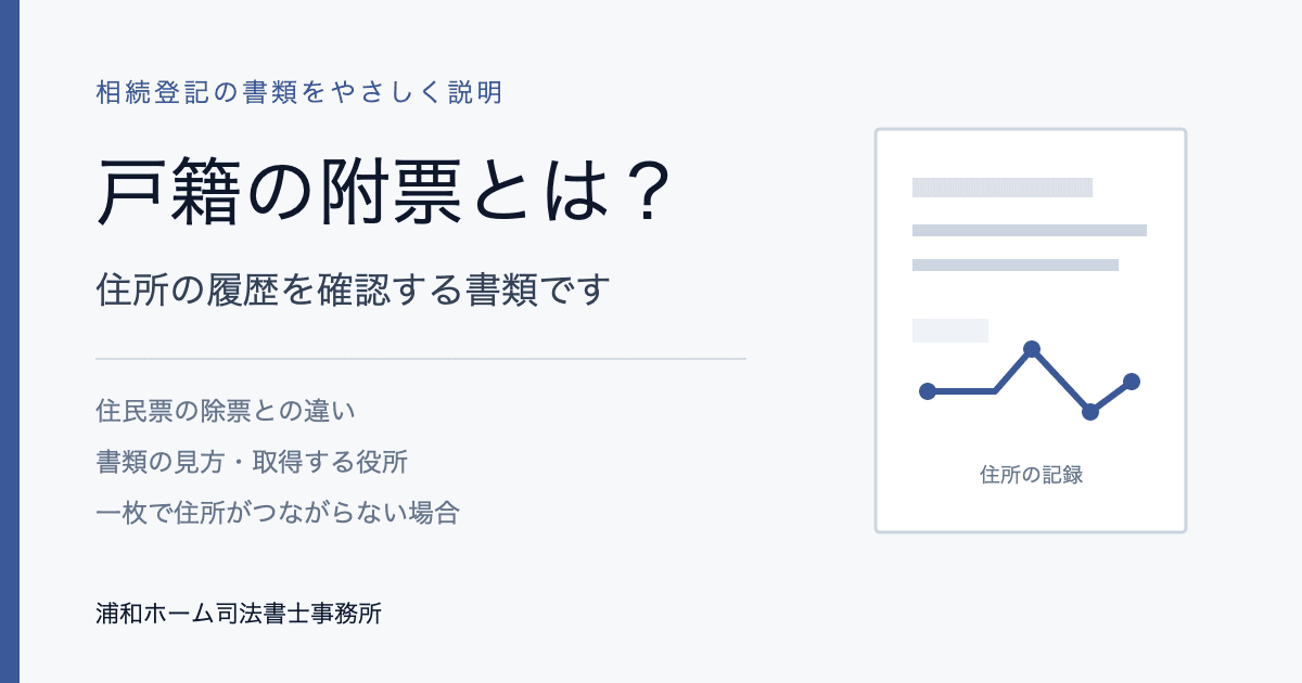 戸籍の附票は一つの戸籍に在籍していた間の住所記録だと説明する記事